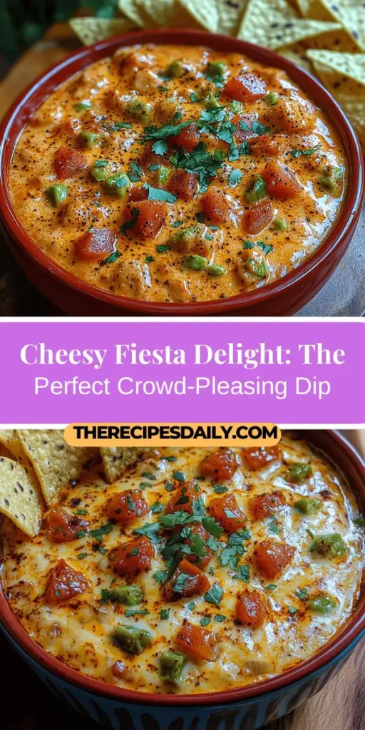 Dive into the delicious world of Cheesy Fiesta Delight, an irresistible dip perfect for any gathering! With layers of melted cheese, spices, and fresh ingredients, this creamy dip will keep your guests coming back for more. Easy to customize to suit your taste, it's an ideal companion for tortilla chips or veggies. Celebrate the joy of sharing food and create memorable moments with this crowd-pleaser at your next party or casual get-together!