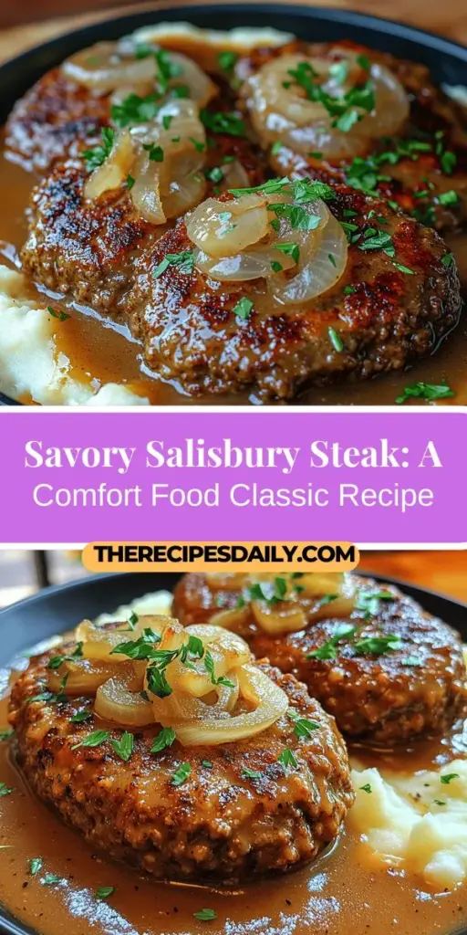 Indulge in the comforting nostalgia of Savory Salisbury Steak with our classic recipe. This hearty dish features flavorful beef patties smothered in rich gravy, perfect for family dinners. Discover the history behind this beloved comfort food, explore essential ingredients, and follow our step-by-step guide to create juicy, tender patties. Serve it alongside creamy mashed potatoes or steamed veggies for a complete meal that’s sure to satisfy. Enjoy making memories around the dinner table!