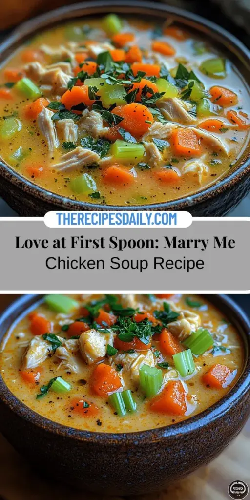 Discover the enchanting Marry Me Chicken Soup, a comforting classic that promises warmth with every spoonful. This recipe combines tender chicken thighs, fresh vegetables, and a creamy broth, creating a rich and satisfying dish perfect for romantic dinners or family gatherings. With its heartwarming flavors and delightful aroma, it's no wonder this soup has captured the hearts of many. Embrace the magic of cooking and share love through this delicious meal that nourishes both body and soul.