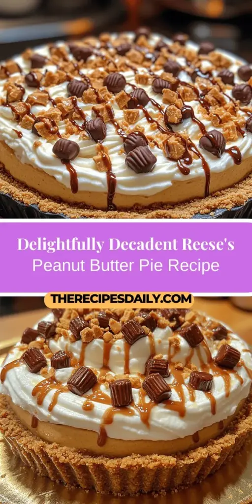Treat yourself to the ultimate dessert experience with the Creamy Dreamy Reese's Peanut Butter Pie. This decadent pie features a buttery graham cracker crust filled with a luscious blend of creamy peanut butter, sweet cream cheese, and whipped cream. It's a perfect treat for peanut butter lovers and a show-stopper for your next gathering. Our easy-to-follow guide will help you craft this restaurant-quality dessert at home, ensuring it's a hit at any occasion.