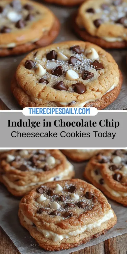 Indulge in the ultimate dessert fusion with Chocolate Chip Cheesecake Cookies! These delightful treats blend the rich, creamy taste of cheesecake with the classic chocolate chip cookie, creating a unique flavor experience. Perfect for any occasion, they’re soft, chewy, and filled with bursts of chocolate. Easy to make, these cookies are a crowd-pleasing addition to family gatherings or a sweet snack to enjoy with coffee. Discover the perfect balance of flavors and textures in every bite!