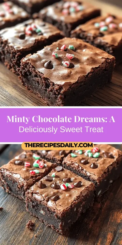 Discover the delightful Minty Chocolate Dreams recipe, where the refreshing taste of mint meets rich chocolate for an irresistible dessert. Perfect for any occasion, these soft, chewy treats are simple to whip up and sure to impress. With high-quality cocoa, unsalted butter, and the right balance of sugars, you’ll create a nostalgic flavor experience that everyone will love. Enjoy these delicious brownies warm or with a scoop of ice cream for an indulgent treat. Happy baking!