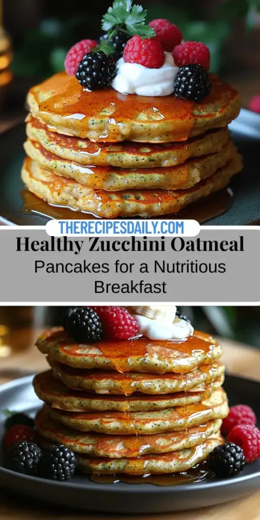 Start your day with a nutritious twist on a classic breakfast by trying Zucchini Oatmeal Pancakes! This delicious recipe combines oats and zucchini, boosting your morning meal with vitamins, fiber, and flavor. Made with ripe bananas for natural sweetness and packed with protein-rich eggs, these pancakes are a satisfying and healthy option. Customize with your favorite toppings and enjoy a delightful breakfast that’s both wholesome and indulgent. Perfect for any day of the week!
