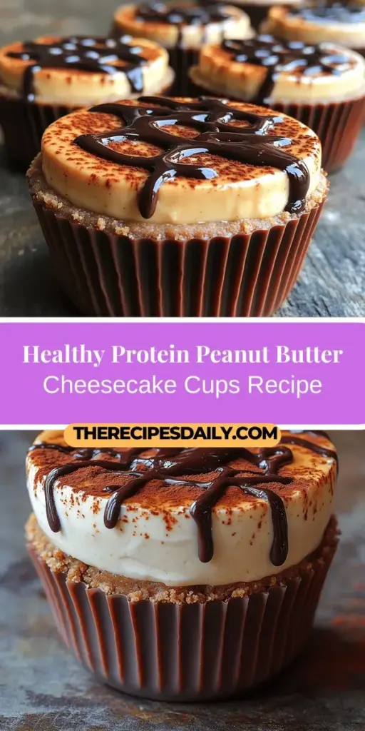 Discover a delightful twist on dessert with Protein Peanut Butter Cheesecake Cups! These scrumptious treats combine creamy cheesecake with rich peanut butter, all while being guilt-free. Perfect for health-conscious dessert lovers, they pack a protein punch while satisfying your sweet tooth. With low-fat cream cheese, Greek yogurt, and natural sweeteners, these cups make a nutritious post-workout snack or a sweet treat throughout the day. Enjoy indulgence without compromise!