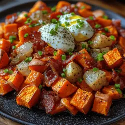 Sweet & Savory Sweet Potato Bacon Hash Recipe