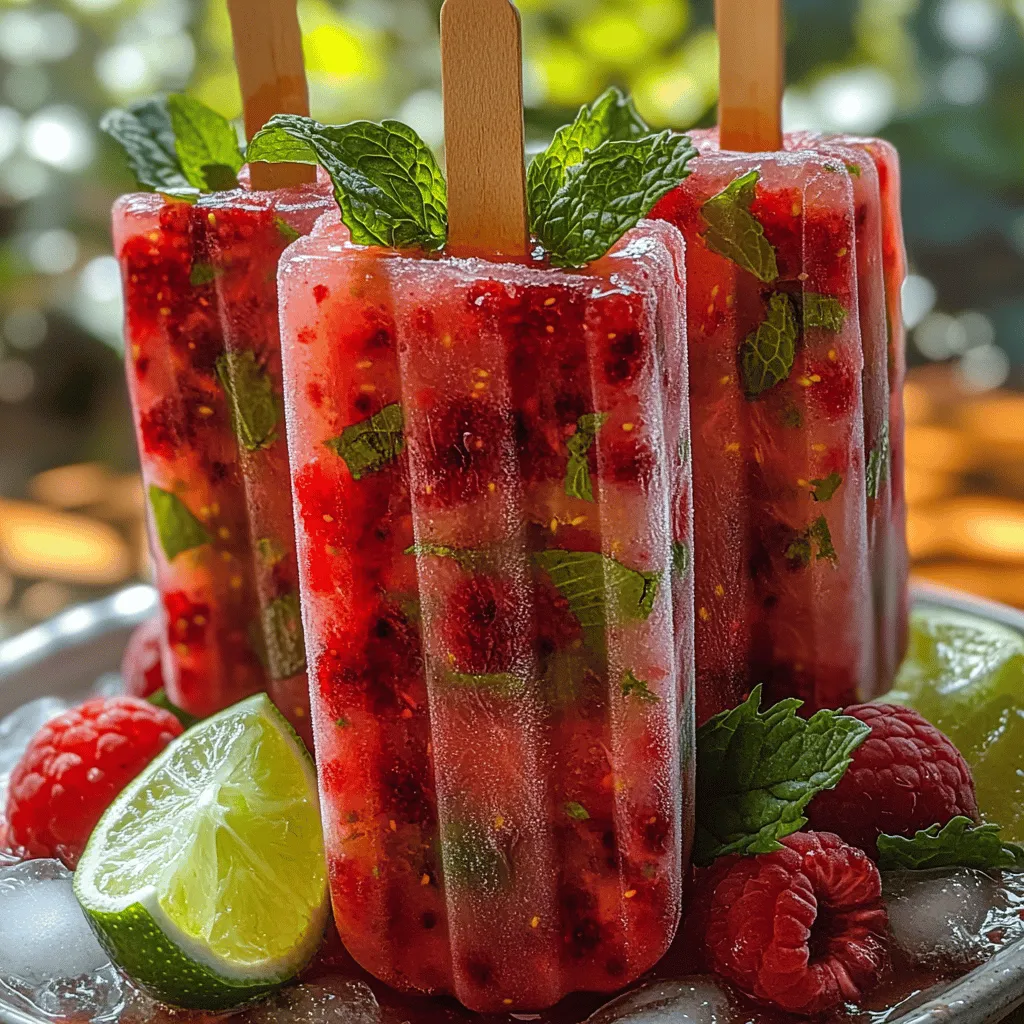 The allure of Mojito Berry Pops lies in their refreshing flavor and the health benefits they bring. Each ingredient in this popsicle plays a crucial role in enhancing both taste and nutritional value. Fresh mint leaves bring a burst of coolness, while strawberries and raspberries offer a sweet, tangy flavor profile packed with vitamins. Lime juice adds a zesty acidity that perfectly balances the sweetness, creating a harmonious blend of flavors that dance on your palate.