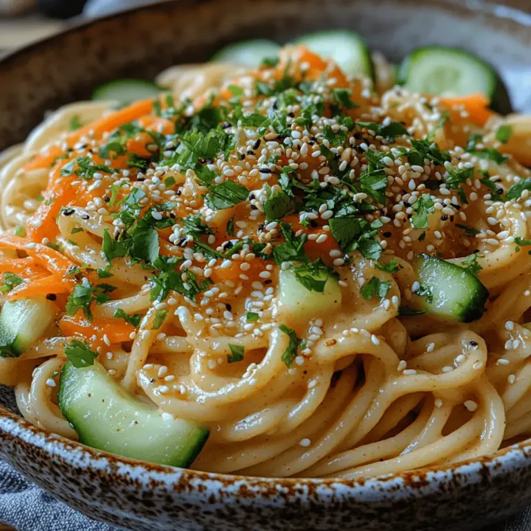 Chilled noodle dishes are a staple in Asian cuisine, celebrated for their refreshing qualities and remarkable versatility. As the weather warms up, these dishes provide a light yet satisfying meal option, perfect for those seeking a delicious way to enjoy seasonal ingredients. Among the array of chilled noodle recipes, Chilled Sesame Delight Noodles stand out for their unique combination of flavors, textures, and health benefits. The harmonious blend of creamy tahini, savory soy sauce, and fresh vegetables creates a delightful dish that can be enjoyed as a light meal or as a side dish for your favorite protein.