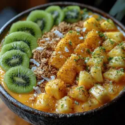 Embark on a culinary journey to the tropics with the Tropical Papaya Paradise Smoothie Bowl, a refreshing and nutritious treat that is as delightful to the eyes as it is to the palate. This smoothie bowl combines the natural sweetness of ripe papaya and banana with the creaminess of Greek yogurt, all blended together with luscious coconut milk and a medley of tropical fruits. Perfect for breakfast, a post-workout snack, or a light dessert, this recipe is packed with vitamins and minerals while being easy to prepare.