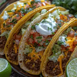 Classic beef tacos are more than just a meal; they are a culinary celebration that brings together tradition, flavor, and creativity. Across many cultures, tacos have become a beloved staple, often found at family gatherings, festive celebrations, or simply as a comforting weeknight dinner. Their allure lies in the delightful combination of seasoned ground beef, fresh vegetables, and an array of toppings that cater to individual tastes. Each taco can be customized to suit preferences, allowing home cooks to explore their creativity while adhering to a simple yet satisfying recipe.