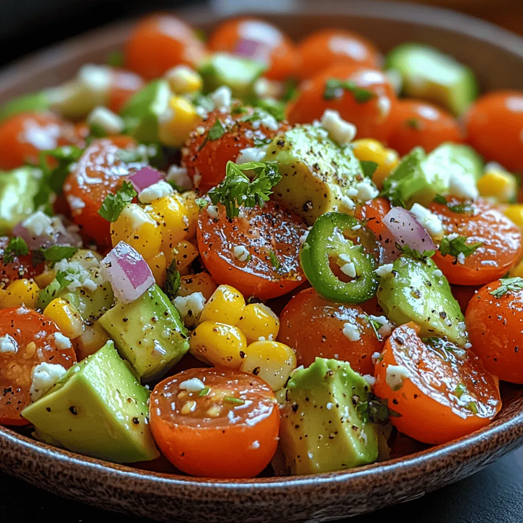 As the sun shines brightly and the days grow longer, there’s no better way to indulge in the season's bounty than with a refreshingly vibrant Avocado Corn Tomato Salad. This delightful dish epitomizes the essence of summer, showcasing the vivid colors and flavors that fresh produce has to offer. With its combination of creamy avocado, sweet corn, juicy tomatoes, and zesty lime dressing, this salad not only tantalizes the taste buds but also serves as a perfect accompaniment to picnics, barbecues, or as a healthy meal option on its own.