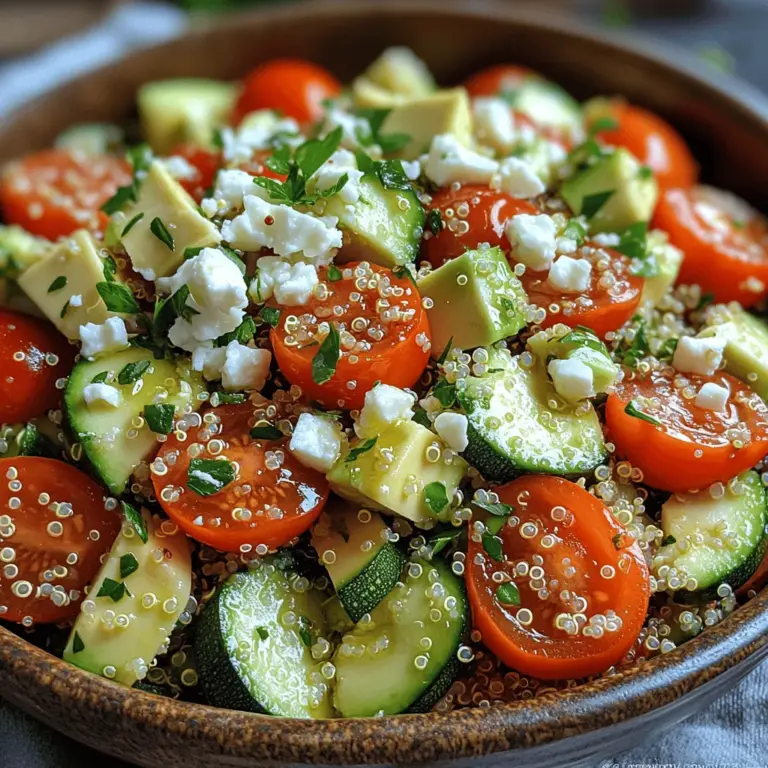 Salads have long been celebrated as a cornerstone of healthy eating, particularly in a world increasingly focused on wellness and nutrition. They are not only versatile and colorful, but they also provide an excellent way to incorporate a variety of nutrients into meals. Among the plethora of salad options, the Quinoa Zucchini Salad stands out as a refreshing choice, making it perfect for summer picnics, potlucks, or any light meal throughout the year. This salad is not just a visual delight; it is packed with flavor and nutrients, ensuring that every bite is as satisfying as it is healthful.