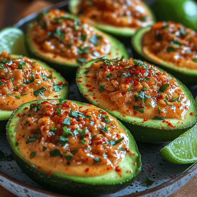 In the world of culinary delights, few ingredients boast the versatility and universal appeal of the avocado. With its creamy texture and rich flavor, avocado has become a staple in kitchens around the globe. Today, we take this beloved fruit to new heights by pairing it with fresh, protein-packed tuna and a spicy kick to create a dish that is not only delicious but also visually stunning: Tropical Firecracker Tuna Avocados. This dish encapsulates vibrant flavors that transport your taste buds to a tropical paradise, making it a perfect choice for a quick lunch or an impressive appetizer for gatherings.