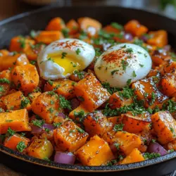 Breakfast is often referred to as the most important meal of the day, and for good reason. It sets the tone for your energy levels and mood, fueling you for the tasks ahead. If you're searching for a vibrant, hearty, and nutritious breakfast option, look no further than this savory sweet potato hash with eggs. Combining the natural sweetness of sweet potatoes with the rich, satisfying flavor of eggs, this dish is not only delicious but also packed with essential nutrients.