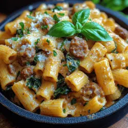 If you’re searching for a dish that perfectly balances rich flavors, comforting textures, and family-friendly appeal, look no further than Creamy Sausage Rigatoni. This hearty pasta dish is a celebration of flavor, bringing together savory Italian sausage, a luscious creamy sauce, and vibrant spinach. It's a meal that not only satisfies the palate but also warms the heart, making it a popular choice for weeknight dinners, special occasions, or any gathering where comfort food is in demand.