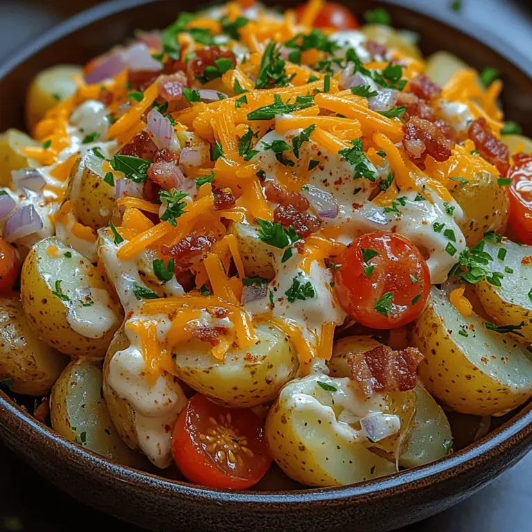 Potato salad is a beloved side dish that has graced picnics, barbecues, and family gatherings for generations. Its creamy, comforting nature makes it a staple at any potluck, and it’s no surprise that it often steals the show at summer cookouts. Among the myriad of potato salad recipes out there, the "Ultimate Loaded Potato Salad" stands out as a true crowd-pleaser. Loaded with flavor and texture, this recipe takes the traditional potato salad to new heights by incorporating a delightful mix of ingredients that will leave everyone reaching for seconds.