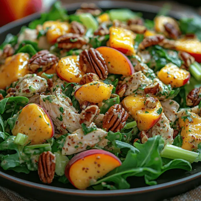 When it comes to summer meals that are both delicious and nutritious, few dishes can compare to a Peach & Pecan Chicken Salad. This vibrant salad is a perfect blend of flavors and textures, showcasing the sweetness of ripe peaches, the crunch of pecans, and the heartiness of shredded chicken. This dish not only tantalizes the taste buds but also serves as a wholesome option for those looking to maintain a balanced diet.