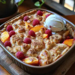 When it comes to dessert choices that evoke comfort and joy, few can rival the charm of a cobbler. This classic dessert, with its warm, fruit-filled center and crumbly topping, has been a staple in many households for generations. Its versatility allows for a variety of fruits to be used, making it a perfect option for any season. Today, we’re excited to introduce you to the Peachy Raspberry Delight Cobbler, a delightful combination of sweet peaches and tart raspberries that perfectly encapsulates the essence of summer.