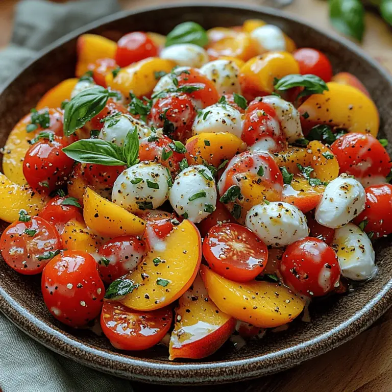 As the sun shines brighter and the days grow longer, the allure of summer salads becomes irresistible. These vibrant dishes not only showcase the season's freshest produce but also offer a delightful way to stay cool while nourishing the body. Among these culinary gems is the Creamy Peach Tomato Salad, a refreshing medley that epitomizes summer's bounty. This salad combines the sweetness of juicy peaches with the savory goodness of ripe tomatoes, creating a harmonious balance of flavors that will tantalize your taste buds.