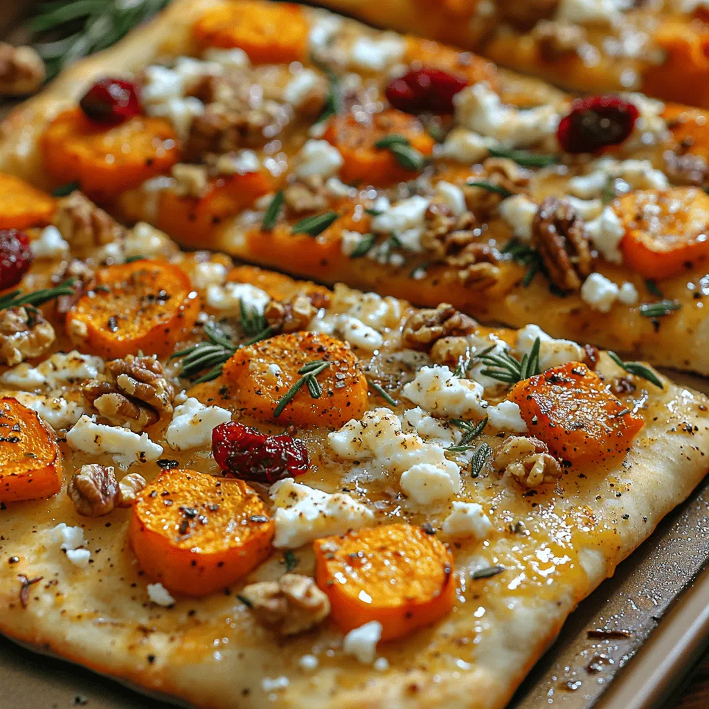 As the leaves turn golden and the air becomes crisp, there's nothing quite like the comforting flavors of fall to warm the soul. One such delightful creation is the Sweet & Savory Roasted Butternut Squash Flatbread. This recipe captures the essence of autumn, celebrating the rich, sweet flavors of roasted butternut squash, creamy ricotta, tangy feta, and a hint of honey, making it an ideal dish for cozy family dinners, festive gatherings, or as a standout appetizer for special occasions. With its beautiful presentation and mouthwatering taste, this flatbread is not just a meal; it’s an experience that invites you to savor the season’s best ingredients.