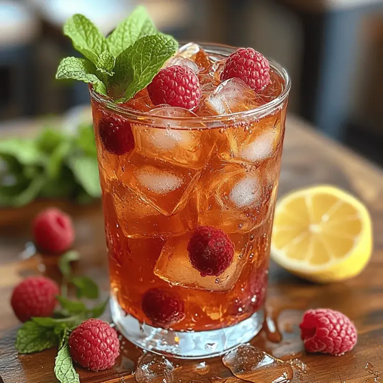 As the sun shines brighter and the temperatures rise, nothing quite quenches thirst like a glass of Raspberry Bliss Iced Tea. This invigorating beverage, with its stunning ruby hue and enticing aroma, captures the essence of summer in every sip. Imagine sitting on a sun-drenched patio, the gentle breeze brushing against your skin, while you indulge in the sweet-tart flavor of freshly brewed iced tea infused with vibrant raspberries. The beauty of Raspberry Bliss Iced Tea lies not only in its refreshing qualities but also in its ability to elevate any gathering, making it a perfect companion for picnics, barbecues, or simply a relaxing afternoon at home.