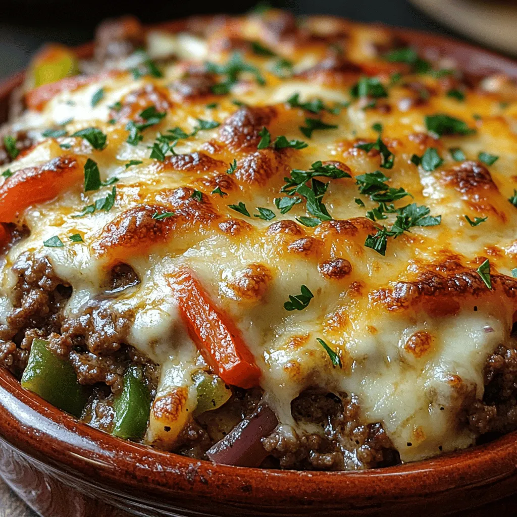 In the world of keto-friendly meals, finding satisfying dishes that don't compromise on flavor can be a challenge. Enter the Keto Philly Cheesesteak Casserole—a hearty and indulgent dish that captures the essence of the classic Philly cheesesteak while keeping carb counts low. This recipe is perfect for those following a ketogenic diet, as it combines savory ground beef, sautéed vegetables, and a rich blend of cheeses, creating a comforting casserole that's ideal for weeknight dinners or meal prep.