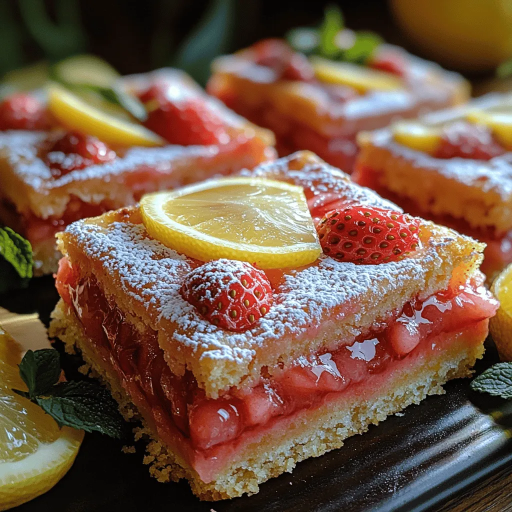 To create the perfect Sweet & Tangy Strawberry Lemonade Bars, it’s essential to understand the role of each ingredient in the recipe. Let's break down the key components that make these bars a standout treat.
