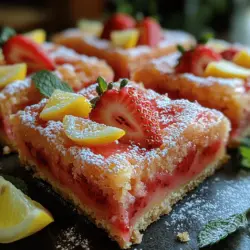 To create the perfect Sweet & Tangy Strawberry Lemonade Bars, it’s essential to understand the role of each ingredient in the recipe. Let's break down the key components that make these bars a standout treat.