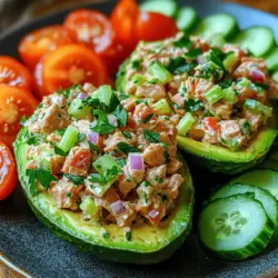 In recent years, avocado-based recipes have surged in popularity, becoming a staple in health-conscious kitchens around the world. This creamy green fruit is not only delicious but also offers a wealth of nutritional benefits, making it a favorite among food enthusiasts and health aficionados alike. Avocados are packed with healthy fats, vitamins, and minerals that contribute to overall well-being, serving as an excellent base for a variety of dishes. One such delightful creation is the Avocado Tuna Salad Boat—a recipe that perfectly marries the rich flavors of tuna with the creamy texture of avocado.