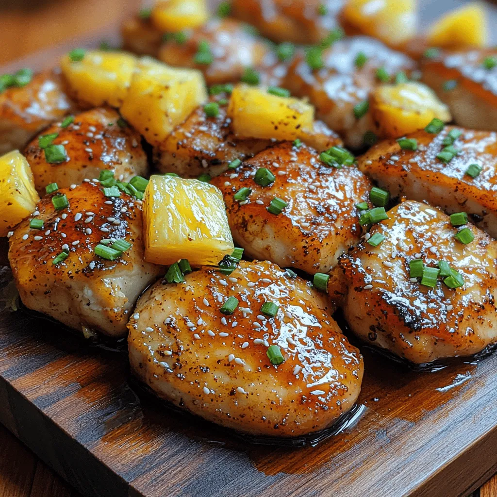 Welcome to a culinary adventure that blends the tropical sweetness of pineapple with the savory richness of chicken – introducing the Sweet & Savory Brown Sugar Pineapple Chicken! This dish is not only a feast for the taste buds but also a perfect embodiment of how contrasting flavors can come together to create something extraordinary. The combination of sweet brown sugar and tangy pineapple creates a sauce that caramelizes beautifully, coating tender chicken breasts with a rich, flavorful glaze.
