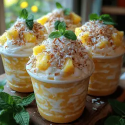 As summer approaches, the craving for refreshing treats intensifies. Imagine biting into a vibrant, frozen cup filled with the tropical flavors of pineapple and coconut. Welcome to the world of Tropical Bliss Frozen Pineapple Coconut Cups, a delightful concoction that not only satisfies your sweet tooth but also offers a healthy twist. With its bright yellow hue and creamy texture, this dessert is a feast for the eyes as much as it is for the palate.