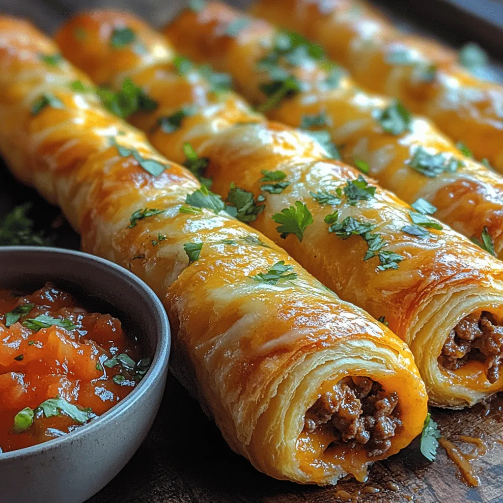 At the heart of Cheesy Taco Sticks lies a symphony of flavors that come together to create a mouthwatering experience. The key components of this dish include savory ground meat, bold taco seasoning, and creamy cheeses, each playing a crucial role in the overall taste.