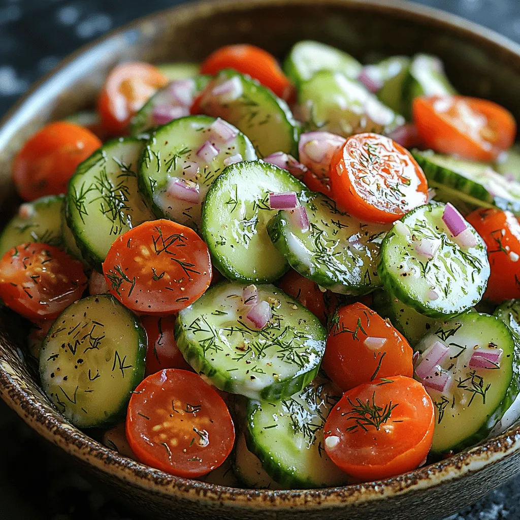 As the summer sun shines brightly, the desire for light, refreshing meals becomes increasingly pronounced. One of the most delightful ways to embrace the vibrant flavors of the season is through a refreshing cucumber salad. Cucumber salads are not only hydrating and crisp but also incredibly versatile, making them a perfect addition to any summer gathering or family meal. The star of this article is the Cucumber Dill Salad, a simple yet elegant dish that combines the cool crunch of fresh cucumbers with aromatic dill, creating a symphony of flavors that is sure to impress your guests.