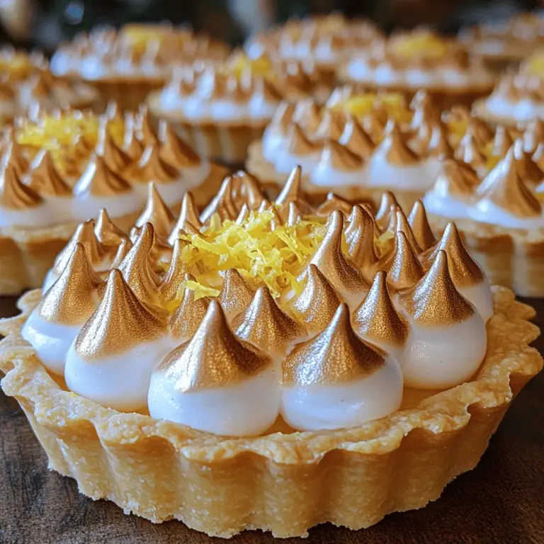 Tarts have a unique allure that captivates dessert lovers everywhere. Their combination of crisp crusts, luscious fillings, and often delightful toppings creates a symphony of textures and flavors. Among the myriad of tart varieties, the zesty mini lemon meringue tart stands out as a refreshing favorite, especially during the warmer months. The bright, citrusy flavor of lemon, perfectly balanced with the sweetness of meringue, makes these petite desserts not just a treat for the taste buds but also a visual delight.