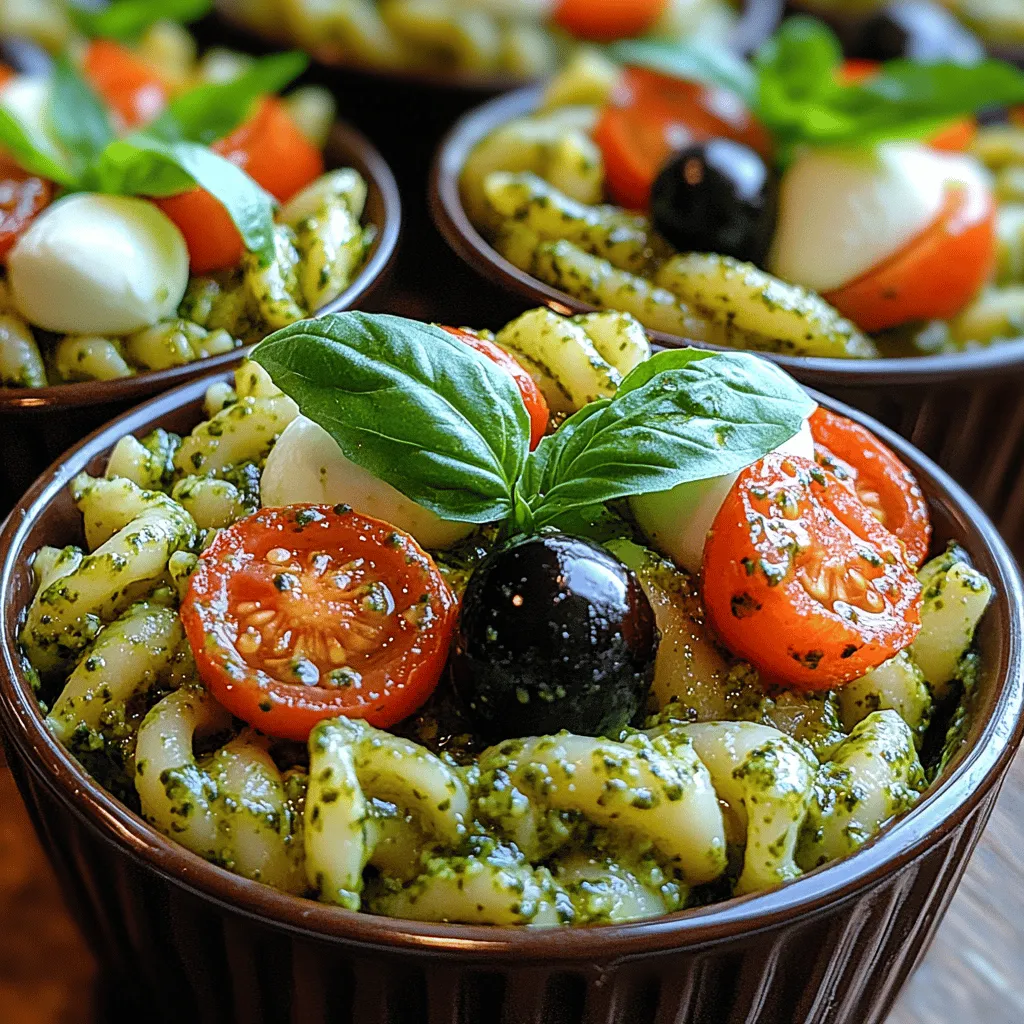 As the sun shines brighter and the temperatures rise, the allure of chilled dishes becomes hard to resist. Chilled pasta dishes, in particular, emerge as a refreshing meal option that combines ease of preparation with vibrant flavors. Among these delightful summer offerings, <strong>Chilled Pesto Pasta Cups</strong> stand out as an excellent choice. Perfect for gatherings, picnics, or even a quick weeknight dinner, these pasta cups are not only delicious but also nutritious, boasting an array of fresh ingredients that make them a wholesome option.” /></p>
</p>
<h3>Cooking the Pasta</h3>
</p>
<p>The first step in creating your Chilled Pesto Pasta Cups is cooking the pasta. This seemingly simple task is crucial to achieving the perfect texture and flavor in your dish. Begin by filling a large pot with water and adding a generous amount of salt. The water should taste like the sea; this salting process enhances the flavor of the pasta itself, ensuring that each bite is delicious.</p>
</p>
<p>Bring the pot to a rolling boil before adding your pasta. For this recipe, small shapes like fusilli or penne work best, as they hold the pesto and mix well with other ingredients. Cook the pasta until it reaches al dente, which means it should be cooked through but still firm to the bite. This typically takes about 8-10 minutes, depending on the type of pasta.</p>
</p>
<p>Once your pasta is al dente, drain it in a colander but do not rinse it. Rinsing removes the starch that helps the pesto cling to the pasta. Instead, allow it to steam dry for a few minutes while you prepare the pesto sauce.</p>
</p>
<h3>Making the Pesto</h3>
</p>
<p>Now that your pasta is cooking, it’s time to make the pesto. This vibrant sauce is the star of your Chilled Pesto Pasta Cups, and creating it from scratch is simple and rewarding. Begin by gathering your ingredients: fresh basil leaves, garlic, pine nuts (or walnuts), Parmesan cheese, and high-quality olive oil.</p>
</p>
<p>In a food processor, combine about 2 cups of fresh basil leaves, 2-3 cloves of garlic, ¼ cup of nuts, and ½ cup of grated Parmesan cheese. Pulse these ingredients together until they are finely chopped. You want to ensure that the garlic is well incorporated, as it adds a punch of flavor to your pesto.</p>
</p>
<p>Next, with the food processor running, slowly drizzle in about ½ cup of olive oil. This will help emulsify the sauce and create a creamy texture. Stop to scrape down the sides of the bowl with a spatula if needed. Taste the pesto and adjust the seasoning with salt and freshly ground black pepper. You may also want to add a squeeze of lemon juice for brightness, which will enhance the overall flavor profile of the pesto.</p>
</p>
<h3>Combining Pasta and Pesto</h3>
</p>
<p>With your pasta cooked and pesto prepared, it’s time to combine the two. In a large mixing bowl, add the drained pasta and carefully spoon in the pesto sauce. The key here is to ensure that each piece of pasta is evenly coated with the flavorful sauce. Use a spatula or large spoon to gently toss the pasta with the pesto.</p>
</p>
<p>If you find that the pesto is too thick, you can adjust the consistency by adding a little reserved pasta water, which contains starch that helps the sauce adhere better. Add a tablespoon at a time until you reach your desired creaminess.</p>
</p>
<h3>Adding Vegetables</h3>
</p>
<p>To elevate your Chilled Pesto Pasta Cups, it’s essential to add vegetables. Fresh, colorful vegetables not only enhance the visual appeal but also contribute additional nutrients and flavors. Consider using halved cherry tomatoes, diced bell peppers, or even thinly sliced zucchini.</p>
</p>
<p>Gently fold the vegetables into the pasta and pesto mixture using a spatula. This step requires a delicate touch to maintain the integrity of the vegetables, ensuring they don’t become mushy. You want to preserve their crunch and freshness, which complements the creamy pesto beautifully.</p>
</p>
<h3>Assembling the Cups</h3>
</p>
<p>Now that your pasta is perfectly mixed with pesto and vegetables, it’s time to assemble the cups. You can use small cups or jars for serving, which adds a charming presentation to your dish. Begin by spooning the pasta mixture into each cup, filling them generously but leaving some space at the top.</p>
</p>
<p>For an attractive finish, consider garnishing each cup with additional basil leaves, a sprinkle of Parmesan cheese, or a drizzle of olive oil. These small touches not only enhance the presentation but also entice your guests with their visual appeal.</p>
</p>
<h3>Chilling and Serving</h3>
</p>
<p>Once your Chilled Pesto Pasta Cups are assembled, it’s important to chill them before serving. Place the cups in the refrigerator for at least 30 minutes. Chilling allows the flavors to meld together, creating a more cohesive and flavorful dish.</p>
</p>
<p>When you’re ready to serve, remove the cups from the refrigerator and enjoy them cold. They can be served as a refreshing appetizer at a summer BBQ, a light lunch option, or a delightful side dish at dinner.</p>
</p>
<h3>The Versatility of Chilled Pesto Pasta Cups</h3>
</p>
<p>One of the greatest advantages of Chilled Pesto Pasta Cups lies in their versatility. This dish can easily be customized to accommodate different dietary preferences and seasonal ingredients.</p>
</p>
<h4>Alternative Ingredients</h4>
</p>
<p>For those with dietary restrictions, there are many substitutions you can make. If you need a gluten-free option, consider using gluten-free pasta varieties made from rice or quinoa. For a vegan version, simply omit the Parmesan cheese or use a dairy-free alternative. Nutritional yeast can provide a similar cheesy flavor without the dairy.</p>
</p>
<h4>Seasonal Variations</h4>
</p>
<p>Take advantage of seasonal produce to enhance your Chilled Pesto Pasta Cups. In the summer, ripe tomatoes and sweet corn can add freshness, while in the fall, roasted butternut squash or sautéed kale can provide a hearty touch. Experimenting with different herbs, such as arugula or spinach, can also give your pesto a different flavor profile.</p>
</p>
<h4>Serving Suggestions</h4>
</p>
<p>Chilled Pesto Pasta Cups are perfect on their own, but they can also be paired with other dishes for a more complete meal. Serve them alongside grilled chicken, shrimp, or a fresh salad for a balanced lunch or dinner. For a refreshing beverage, consider pairing your pasta cups with a crisp white wine or a sparkling lemonade, which can complement the flavors of the pesto beautifully.</p>
</p>
<h3>Health Benefits of Key Ingredients</h3>
</p>
<p>Beyond their delightful taste, Chilled Pesto Pasta Cups offer a range of health benefits thanks to their key ingredients.</p>
</p>
<h4>Benefits of Whole Grains</h4>
</p>
<p>Using whole-grain pasta in this recipe not only adds a nutty flavor but also increases the nutritional value. Whole grains are packed with fiber, which aids digestion and promotes fullness. They also provide essential vitamins and minerals, such as B vitamins, iron, and magnesium, making your meal more nourishing.</p>
</p>
<h4>Antioxidants in Basil and Tomatoes</h4>
</p>
<p>Basil, one of the primary ingredients in pesto, is rich in antioxidants, which help combat oxidative stress in the body. It also has anti-inflammatory properties that can improve overall health. Adding tomatoes to your pasta not only enhances the flavor but also provides lycopene, an antioxidant linked to various health benefits, including reduced risk of heart disease.</p>
</p>
<h4>Healthy Fats from Olive Oil and Nuts</h4>
</p>
<p>Olive oil, a staple in pesto, is known for its heart-healthy monounsaturated fats. These fats can help lower bad cholesterol levels and reduce the risk of heart disease. Nuts, such as pine nuts or walnuts, provide healthy fats, protein, and fiber, making this dish a well-rounded option for any meal.</p>
</p>
<h3>Conclusion</h3>
</p>
<p>Chilled Pesto Pasta Cups are a delightful and nutritious addition to any summer gathering or busy lifestyle. With their vibrant flavors and customizable nature, this dish not only satisfies the palate but also nourishes the body. The combination of pasta, fresh vegetables, and homemade pesto creates a refreshing meal that is perfect for warm weather.</p>
</p>
<p>Whether you’re hosting a picnic, preparing a potluck dish, or simply seeking a quick and easy lunch, these pasta cups are sure to impress. We encourage you to try making this recipe and enjoy the refreshing flavors and health benefits it has to offer. Dive into the world of Chilled Pesto Pasta Cups and discover how easy and enjoyable preparing a nutritious meal can be.</p>
</div>