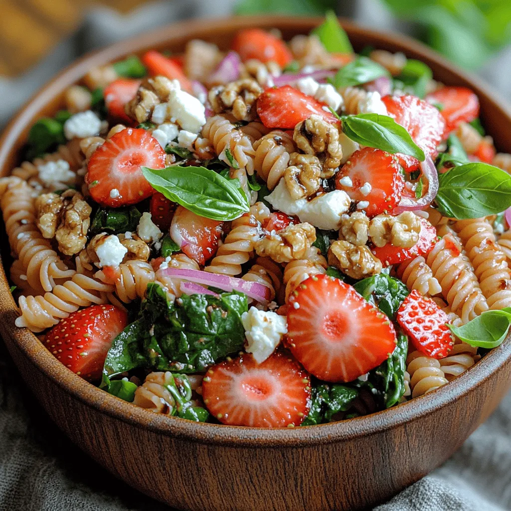 As the sun shines brighter and the days grow longer, the appeal of summer salads becomes irresistible. Packed with fresh, vibrant ingredients, these salads not only offer a refreshing escape from the heat but also provide a plethora of health benefits. Among the myriad of salad options, the Strawberry Spinach Pasta Salad stands out as a colorful, nutritious dish that perfectly embodies the spirit of summer. This delightful salad combines the sweetness of ripe strawberries with the earthy flavor of spinach and the heartiness of whole wheat pasta, making it an ideal choice for a light meal or a side dish at your next summer gathering.