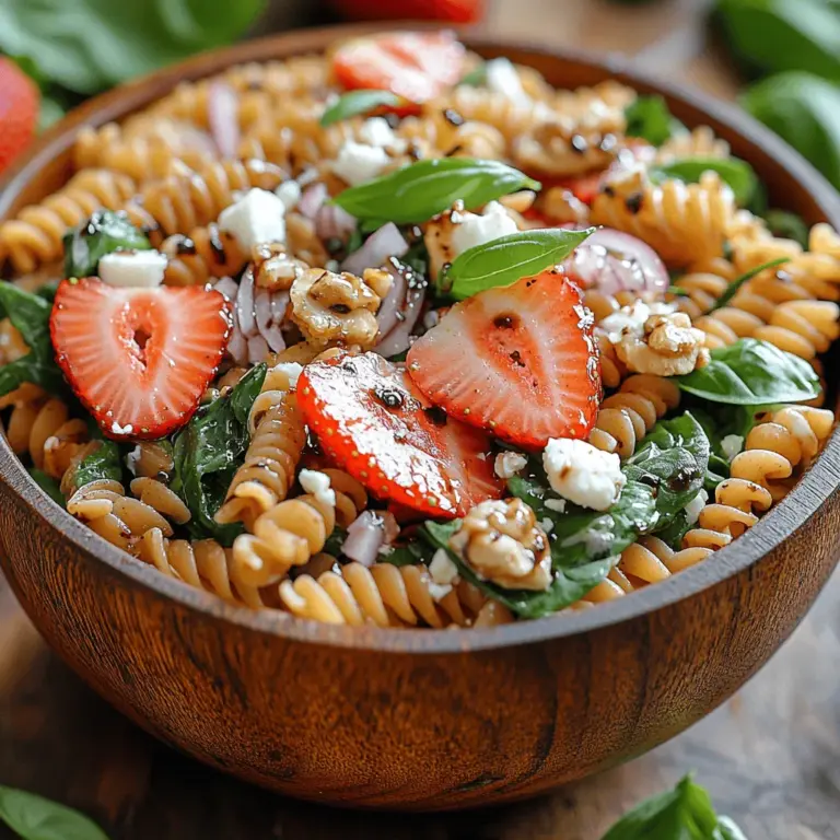 As the sun shines brighter and the days grow longer, the appeal of summer salads becomes irresistible. Packed with fresh, vibrant ingredients, these salads not only offer a refreshing escape from the heat but also provide a plethora of health benefits. Among the myriad of salad options, the Strawberry Spinach Pasta Salad stands out as a colorful, nutritious dish that perfectly embodies the spirit of summer. This delightful salad combines the sweetness of ripe strawberries with the earthy flavor of spinach and the heartiness of whole wheat pasta, making it an ideal choice for a light meal or a side dish at your next summer gathering.