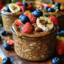In the fast-paced world we live in, finding a healthy breakfast that is both convenient and delicious can often feel like a challenge. Enter overnight oats, a culinary trend that has taken the breakfast scene by storm. This simple yet versatile dish allows you to combine wholesome ingredients the night before, resulting in a nutritious meal ready to grab as you rush out the door in the morning. Today, we’re focusing on a delectable variation: Creamy Almond Butter Bliss Overnight Oats. This recipe not only satisfies your morning hunger but also delivers a powerhouse of nutrients to fuel your day.