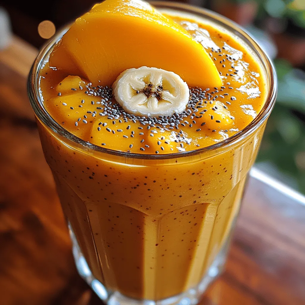 Creating the perfect Tropical Sunshine Mango Smoothie requires a blend of carefully chosen ingredients, each contributing unique flavors and nutritional benefits. Let’s delve deeper into these ingredients and explore what makes them essential for this delightful drink.