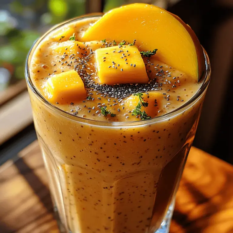 Creating the perfect Tropical Sunshine Mango Smoothie requires a blend of carefully chosen ingredients, each contributing unique flavors and nutritional benefits. Let’s delve deeper into these ingredients and explore what makes them essential for this delightful drink.
