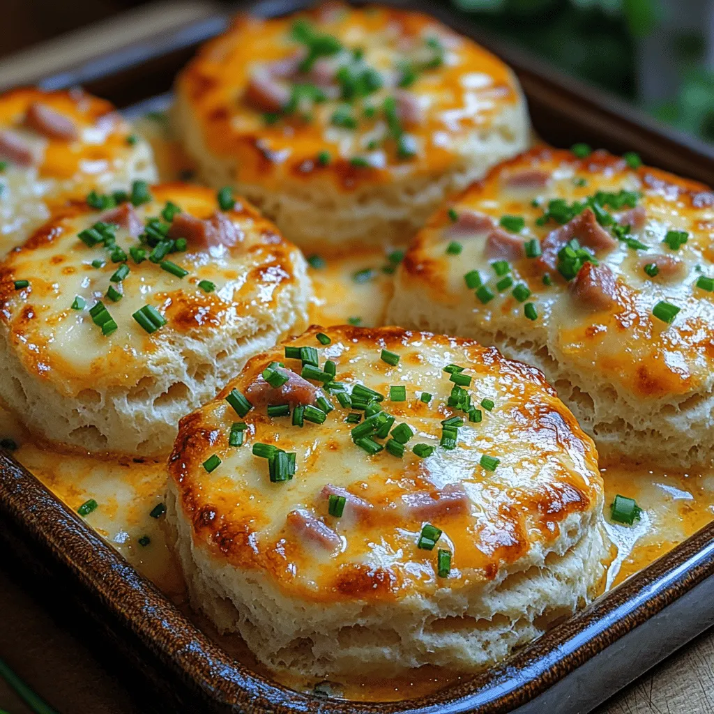 Welcome to the delightful world of Savory Ham and Cheese Butter Swim Biscuits, a dish that marries comfort with indulgence in a way that few other recipes can. These biscuits are characterized by their flaky texture and a rich flavor profile that features the perfect harmony of sharp cheddar cheese and smoky ham. Whether you’re serving them at brunch, as a side for dinner, or simply enjoying them on their own, these biscuits are sure to impress both family and guests alike.
