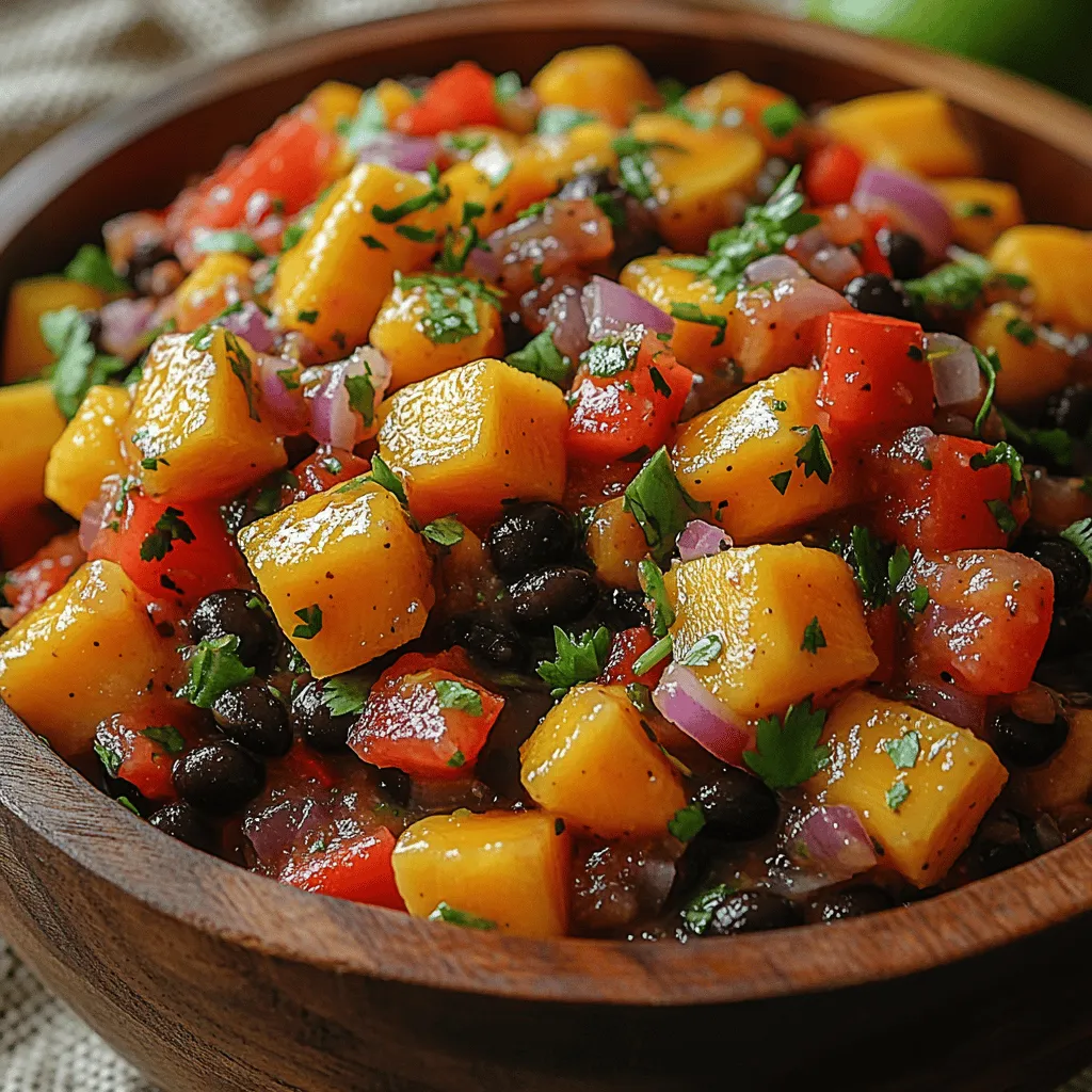 If you're looking to elevate your snacking game or impress guests at your next gathering, look no further than Tropical Fiesta Mango Black Bean Salsa. This vibrant and refreshing salsa is an explosion of flavors, combining the sweetness of ripe mangoes with the hearty texture of black beans. The result is a dish that not only tantalizes your taste buds but also provides a burst of color that can brighten up any table.