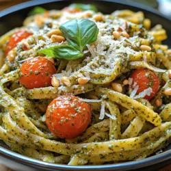 At the heart of our vibrant pesto lies the star ingredient: fresh basil. Basil is known for its sweet, slightly peppery flavor, which adds a refreshing brightness to dishes. When crafting pesto, the quality of the basil significantly impacts the overall taste. Fresh basil delivers a more pronounced aroma and flavor profile compared to its dried counterpart. The lush green leaves possess essential oils that release a fragrant scent, invigorating your senses as you prepare the dish.
