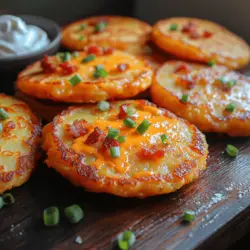 The allure of Cheddar Bacon Potato Pancakes lies not only in their delectable flavor profile but also in their versatile nature. Each bite delivers a harmonious blend of crispy, crunchy goodness complemented by the creamy richness of potatoes and the savory notes of bacon and cheddar. The contrast between the crispy exterior and the fluffy interior is what makes these pancakes so irresistible.