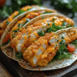 Crispy Chicken Ranch Wraps have gained immense popularity in recent years, and for good reason. These wraps not only deliver a satisfying crunch thanks to the perfectly breaded chicken but also burst with flavor from the ranch dressing and fresh vegetables. Ideal for a quick lunch, a light dinner, or a crowd-pleasing dish at gatherings, these wraps are as versatile as they are delicious. The combination of crispy chicken, zesty ranch, and fresh ingredients creates a harmonious balance of flavors and textures that keeps everyone coming back for more.