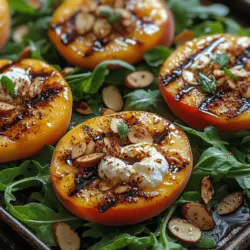 As the warm sun beckons the arrival of summer, there's no better way to celebrate the season than with a refreshing and vibrant Grilled Peach and Burrata Salad. This dish is not only a feast for the eyes but also a delightful medley of flavors that dance on the palate. The combination of sweet, caramelized peaches and creamy burrata cheese creates an irresistible contrast that is both satisfying and nourishing. Whether enjoyed as a light lunch, a side dish for a summer barbecue, or a starter at a dinner party, this salad is sure to impress your guests and elevate your dining experience.