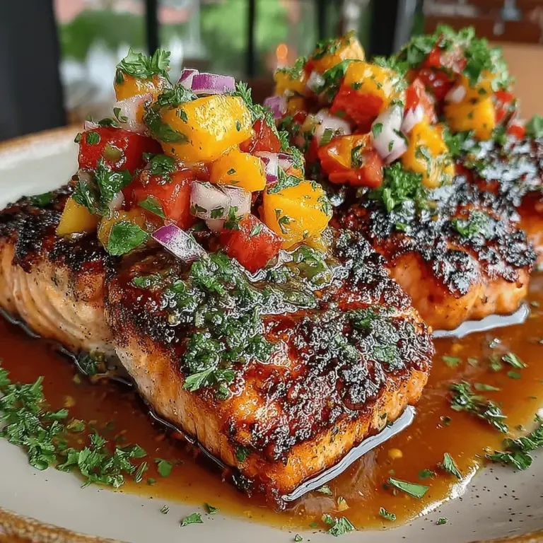 As the summer sun shines brightly, there's no better way to celebrate the season than with a dish that embodies freshness and vibrant flavors. Grilled Salmon with Peach Salsa is not just a meal; it's an experience that brings together the rich, savory taste of grilled salmon and the sweet, tangy burst of peach salsa. This dish offers a delightful contrast that makes it perfect for warm-weather dining, whether you’re hosting a backyard barbecue or enjoying a quiet dinner on the patio.