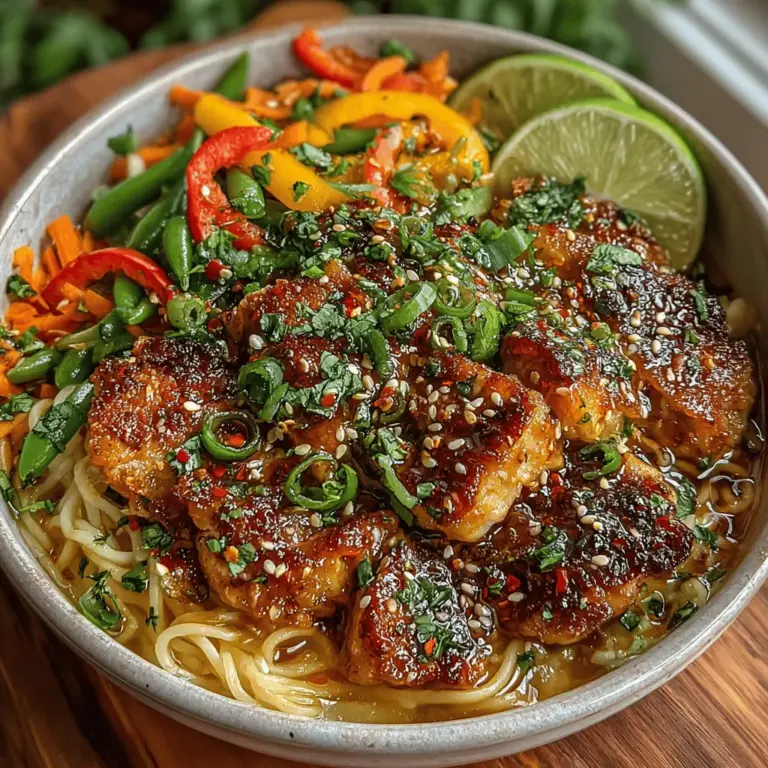 When it comes to weeknight dinners that please both adults and children alike, few dishes can compete with the allure of an Irresistible Sticky Sesame Chicken & Noodle Bowl. This dish encapsulates the essence of comfort food, featuring tender pieces of chicken coated in a sweet and savory sauce that clings to every noodle. The combination of textures—from crispy chicken to chewy noodles and fresh, vibrant vegetables—creates an experience that delights the palate.