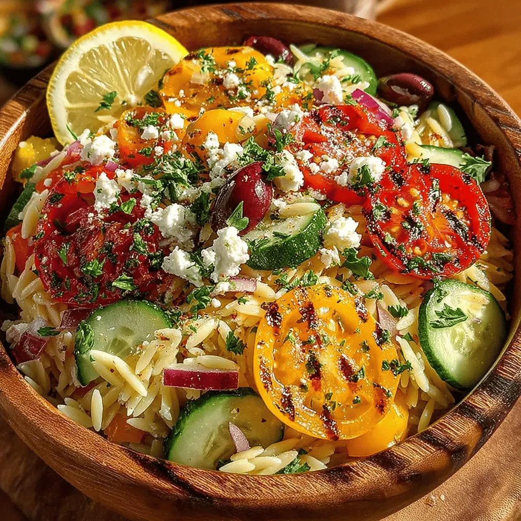 The Refreshing Greek Orzo Salad is a delightful dish that encapsulates the essence of Mediterranean cuisine. Known for its vibrant colors and fresh flavors, this salad is not just a feast for the eyes but also a celebration of wholesome ingredients. It brings together the hearty texture of orzo pasta with a medley of crisp vegetables, salty Kalamata olives, and tangy feta cheese, making it a perfect addition to any meal. Whether you are hosting a picnic, planning a summer party, or simply looking for a nutritious meal prep option, this salad is the ideal choice.