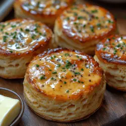Savory Cheddar Chive Biscuits are a delightful twist on the classic biscuit, combining the rich, creamy flavor of cheddar cheese with the fresh, aromatic notes of chives. These biscuits are not just a side dish; they are a versatile addition to any meal, perfect for breakfast, brunch, or as a savory snack. Their fluffy texture and cheesy goodness have made them a favorite among home cooks and food enthusiasts alike. Whether served warm alongside a hearty soup or enjoyed on their own, these biscuits are sure to impress.