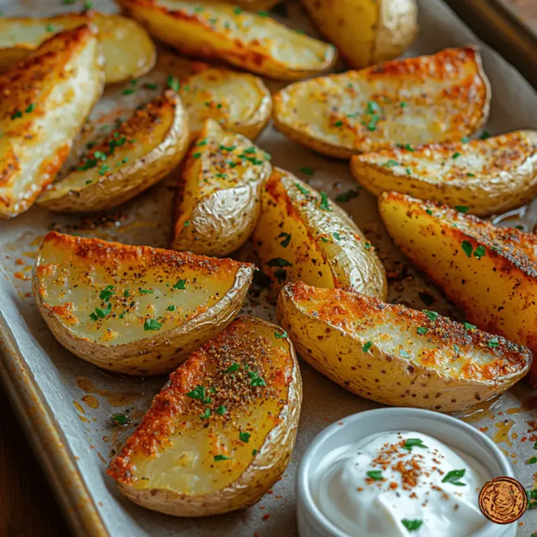 Crispy Ranch Potato Wedges are a delightful and satisfying side dish that can elevate any meal or stand alone as a tasty snack. With their golden-brown exterior and tender interior, these wedges are not just visually appealing; they also deliver a burst of flavor that makes them a crowd favorite. Their versatility shines through whether served alongside grilled meats, enjoyed at a casual gathering, or even as a movie night treat.